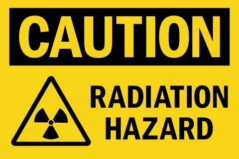 Radiation hazard caution sign. Stock Illustration