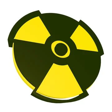 Radiation hazard sign. 3d rendering. Stock-Illustration
