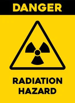 Radiation hazard sticker Stock Illustration