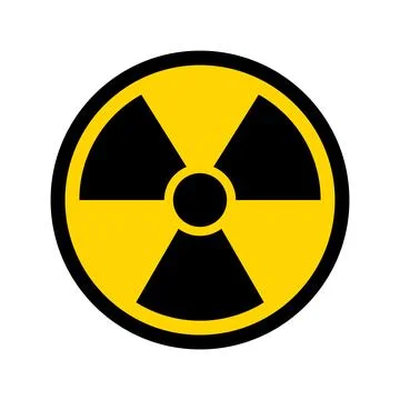 Radiation hazard sticker Stock Illustration