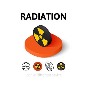 Radiation icon in different style Stock Illustration