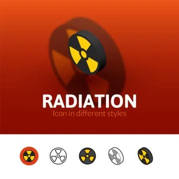 Radiation icon in different style Stock Illustration