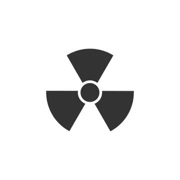 Radiation icon flat Stock Illustration