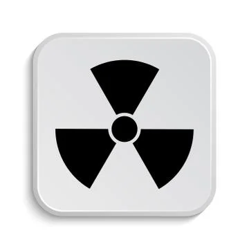 Radiation icon. Internet button on white  background.. 库存插图