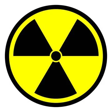 Radiation icon vector. Warning radioactive sign danger symbol. Stock Illustration