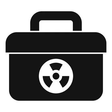 Radiation lab box icon simple vector. Research scientist Stock Illustration