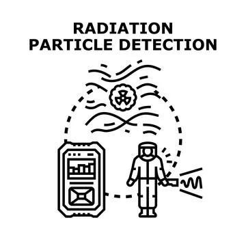 Radiation particle detection concept vector illustration Stock Illustration