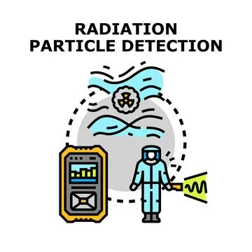 Radiation particle detection concept vector illustration Stock Illustration