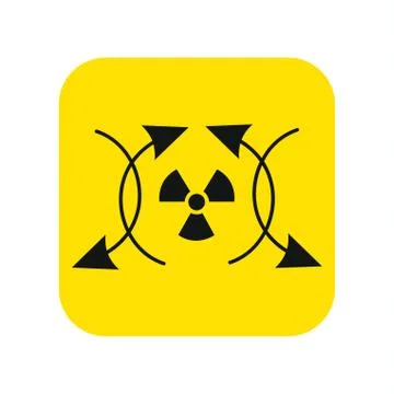 Radiation pollution direction icon vector Stock Illustration