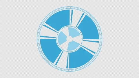 Radiation Rotating Circular Energy Interface Animation with Futuristic Technolog Stock Footage 336195248
