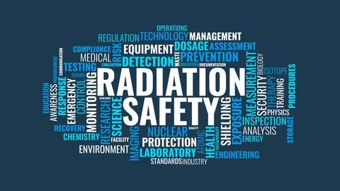 Radiation Safety Word Cloud Concept with Nuclear Protection Monitoring and .. Illustration