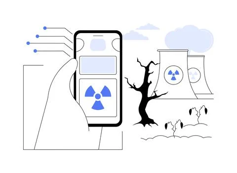Radiation sensor isolated cartoon vector illustrations. Ilustración de archivo