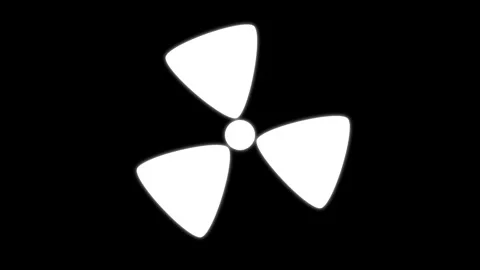 Radiation sign background. 3D animation Stock Footage 332584721
