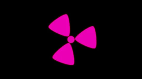 Radiation sign background. 3D animation Stock Footage 332584752