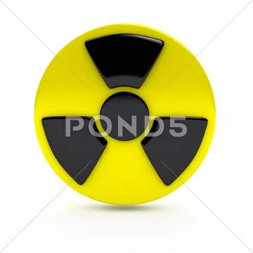 Radiation sign over white background Stock Illustration