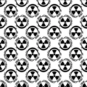 Radiation sign pattern seamless vector イラスト素材