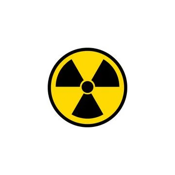 Radiation sign on white background. Vector illustration. Stock Illustration