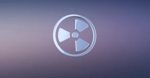 Radiation Silver 3d Icon Stock Footage 69986392