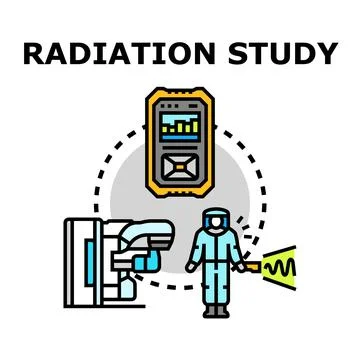 Radiation study and scientific research concept イラスト素材