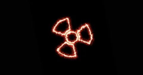 Radioactive Symbol Red Red Nuclear Chemical Radiation Symbol Notebook