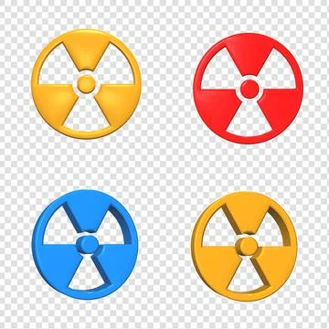 Radiation vector set. On a transparent background png. Stock Illustration
