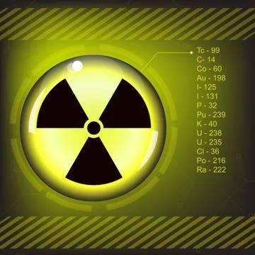 Radiation warning symbol Illustrazione stock