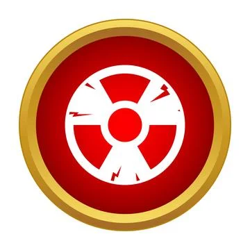 Radiation warning symbol indicating nuclear hazard danger Stock Illustration