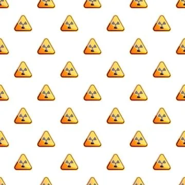 Radiation warning symbol seamless pattern background 스톡 일러스트