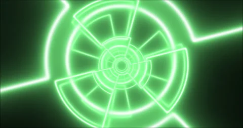 Radiation warning symbol turning. Loop Video stock 310238440