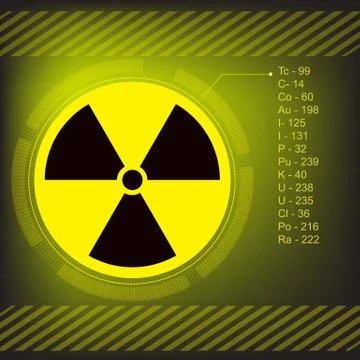 Radiation warning symbol vector Illustrazione stock