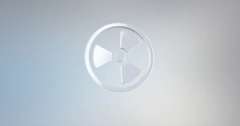 Radiation White 3d Icon Stock Footage 67411999