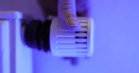 Radiator adjustment, close-up, 4K slomo Stock Footage 256029524