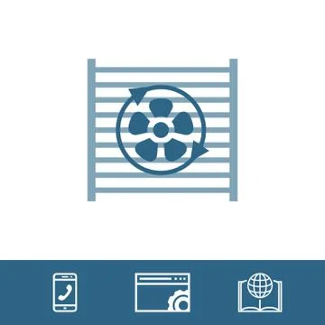 Radiator cooling system icon stock vector illustration flat design Stockillustratie