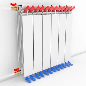 Radiator. Directional arrows Convention Stock Illustration