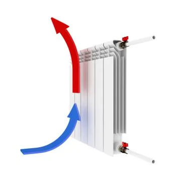 Radiator. Directional arrows Convention Stock Illustration