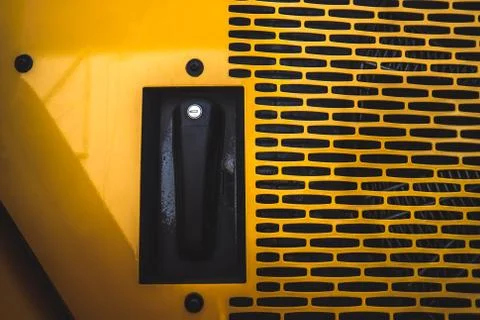 The radiator grille of the tractor Stock Photos