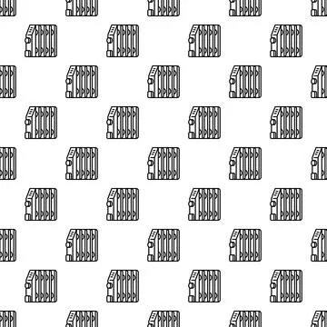 Radiator heater appliance seamless pattern background for warmth Stock Illustration