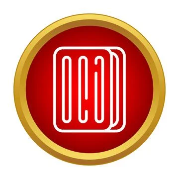 Radiator heating icon representing home appliance technology Stock Illustration