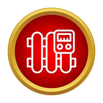 Radiator heating icon visualizing home warmth and comfort Stock Illustration