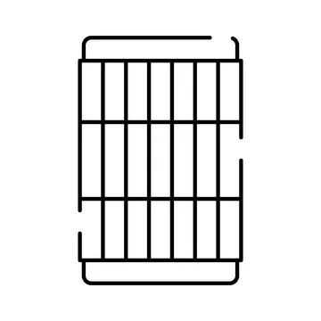 Radiator heating system appliance line icon concept Stock Illustration