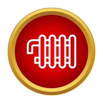 Radiator heating system control icon button illustration Illustrazione stock