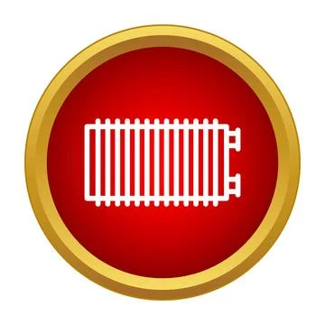 Radiator heating system icon symbol for warmth Stock Illustration