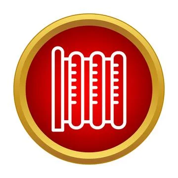 Radiator heating system icon symbol for warmth Stock Illustration