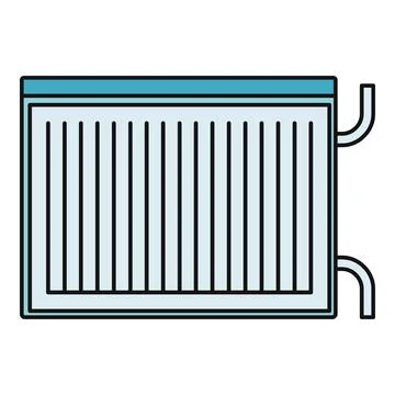 Radiator heating system providing home comfort icon Stock Illustration