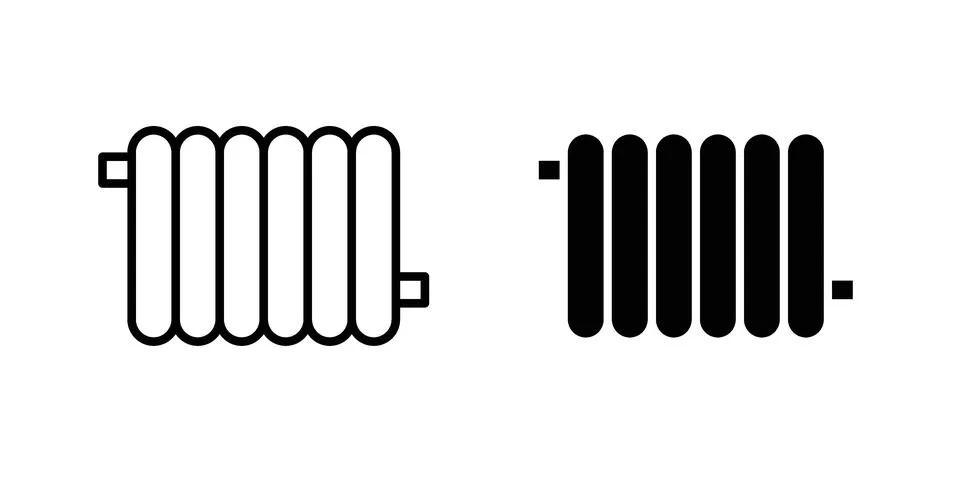 Radiator icon for design projects and web UI Stock Illustration