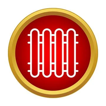 Radiator icon symbolizing home heating and warmth Stock Illustration