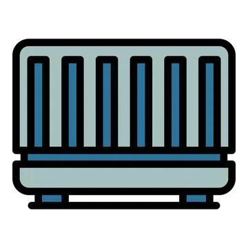 Radiator icon vector flat 스톡 일러스트