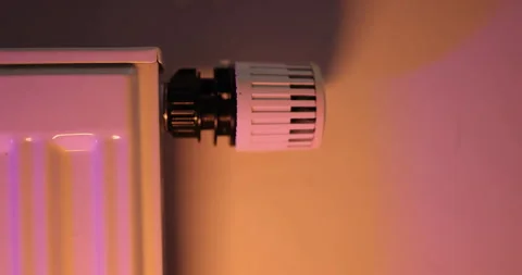 Radiator knob, close-up, 4K slomo Stock Footage 256028385