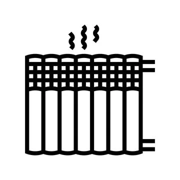 Radiator line icon vector illustration Stock Illustration