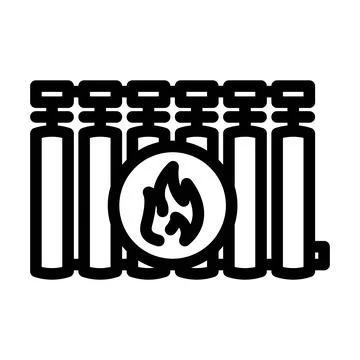Radiator line icon vector illustration Stock Illustration